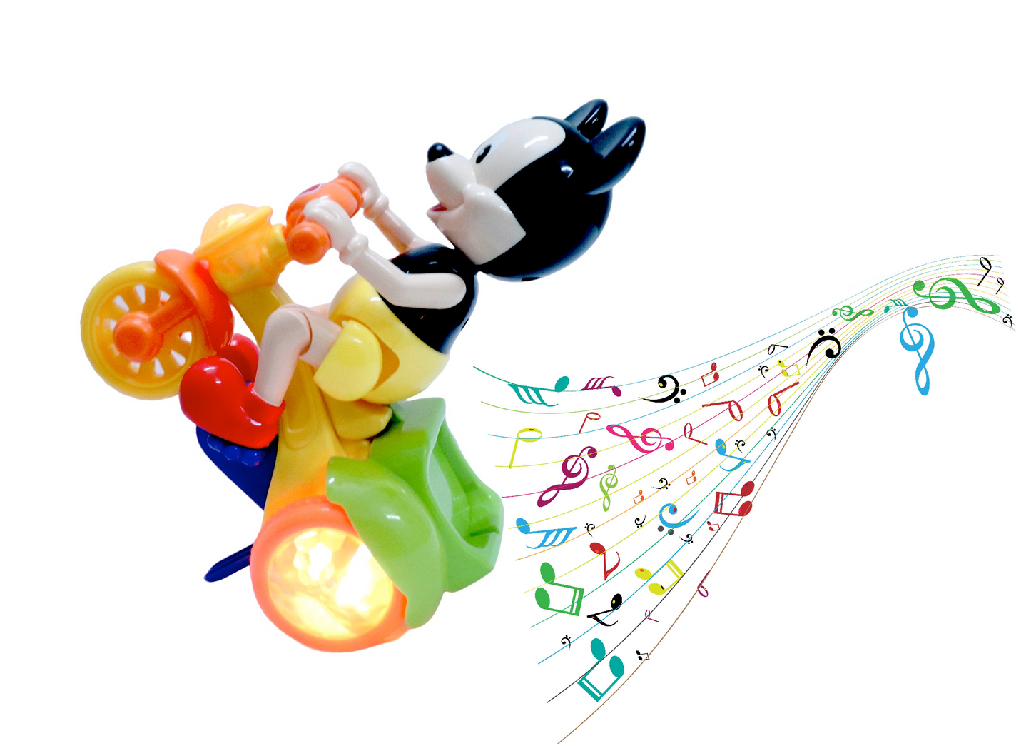 WOW TOYS® Musical Cartoon Mouse Tricycle Toy with Flashing LED Lights & Bump and Go Action for Kids- 3 Years+