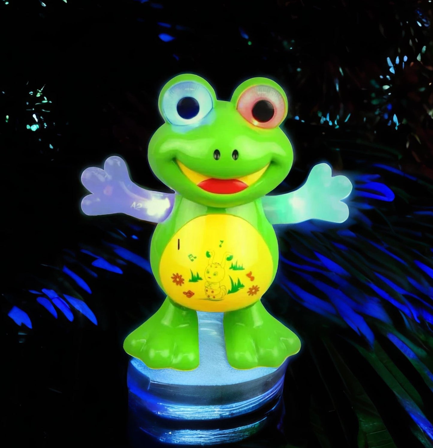 WOW TOYS® Musical Dancing Frog Toy with Flashing LED Lights for Kids- 3 Years+