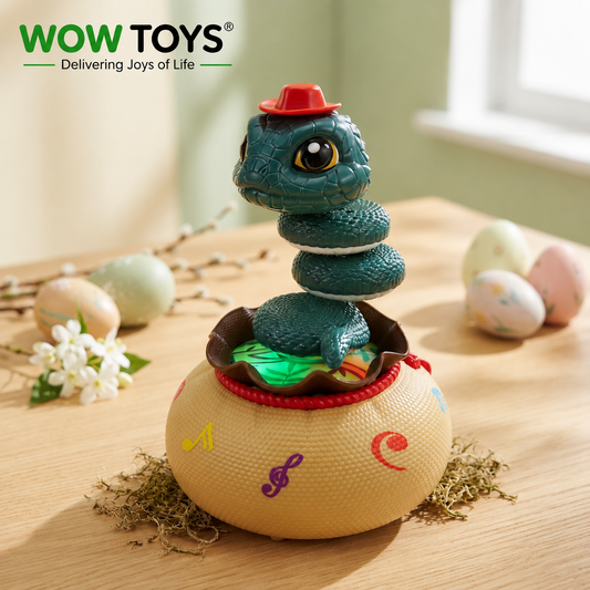 WOW TOYS® Premium Omni-Directional Rechargeable Musical Snake Toy with LED Lights for kids- 3 years+