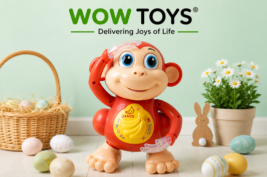 WOW TOYS® Dancing Monkey Musical Toy with 3D LED Lights, Music & Dancing Action for Kids 3+ Years