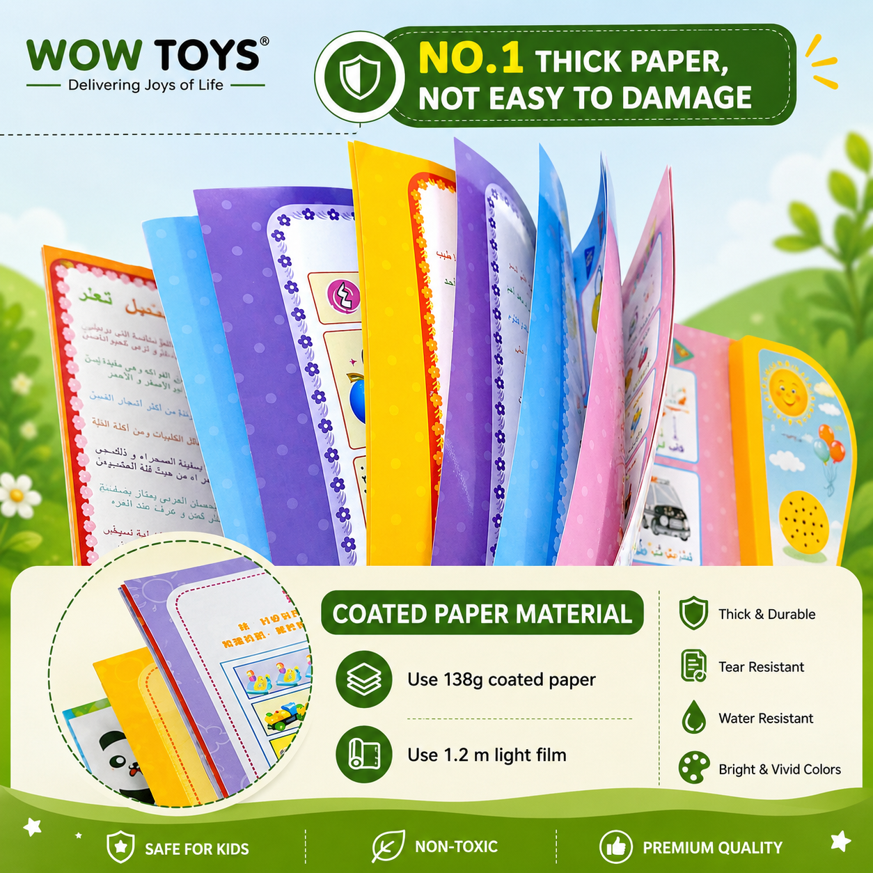 WOW TOYS® Interactive Educational Phonics E-Book with Sound & Learning Activities