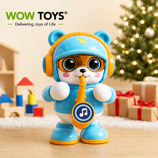 WOW TOYS® Musical Dancing Bear Toy with Light-Up Saxophone for Kids 3+ Years