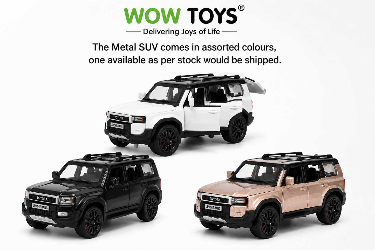 WOW TOYS® Die-Cast metal SUV Toy Car with Lights, sound & opening Doors, 1:32 Scale for Kids- 3years+
